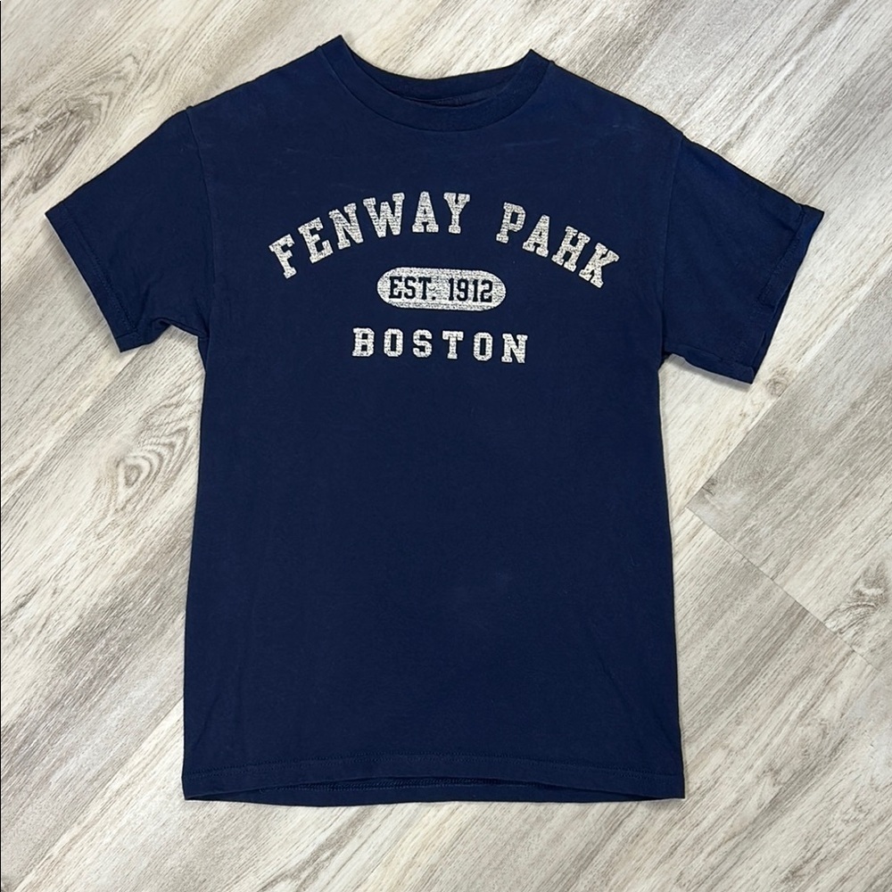 Rare Vintage Delta Pro Weight 100% Preshrunk Cotton Fenway Pahk Boston T-Shirt S